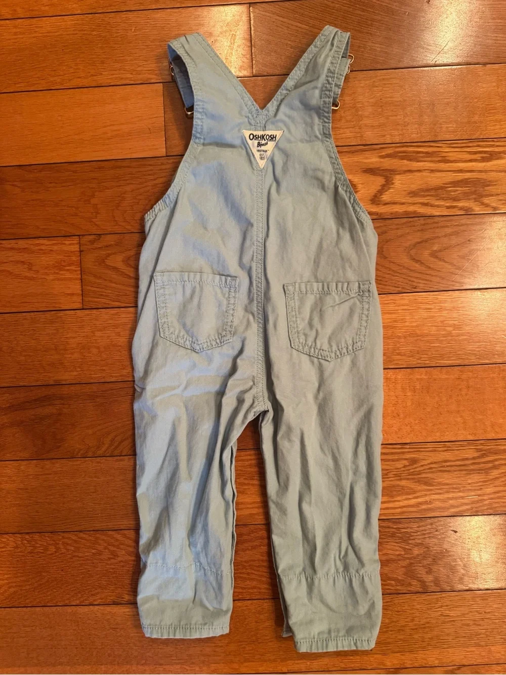OshKosh B’gosh Baby Overalls 18 Months Light Blue Floral Lined EUC